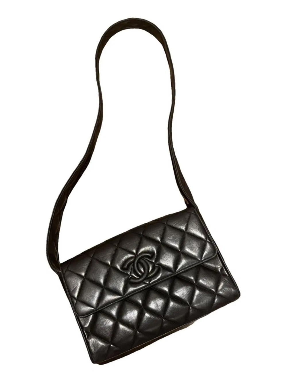 Chanel Vintage Covered CC Flap Bag  Quilted Lambskin